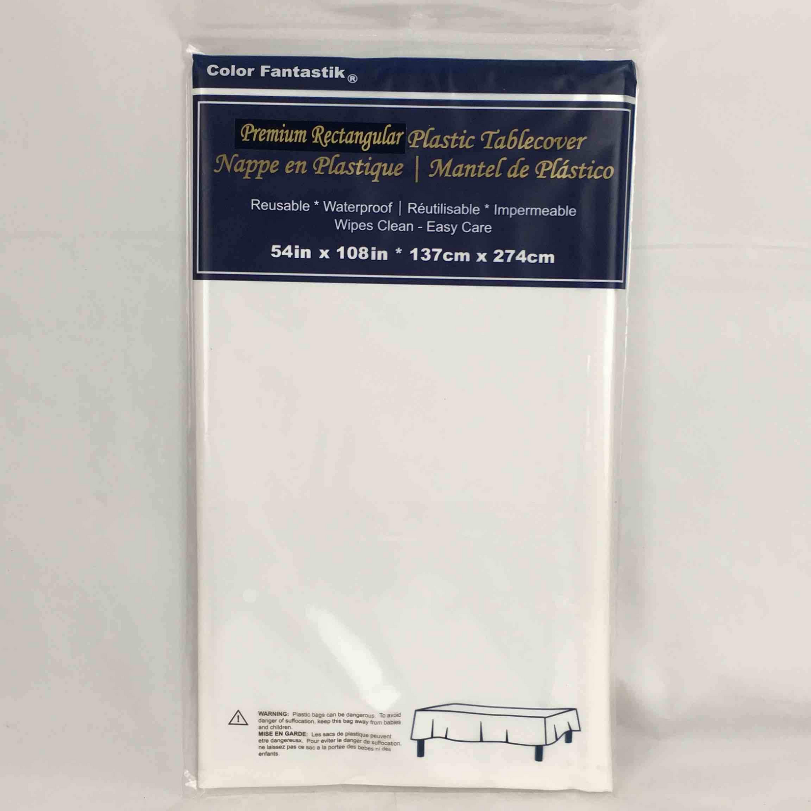 Vinyl Rectangle Tablecloth 54" x 108" -