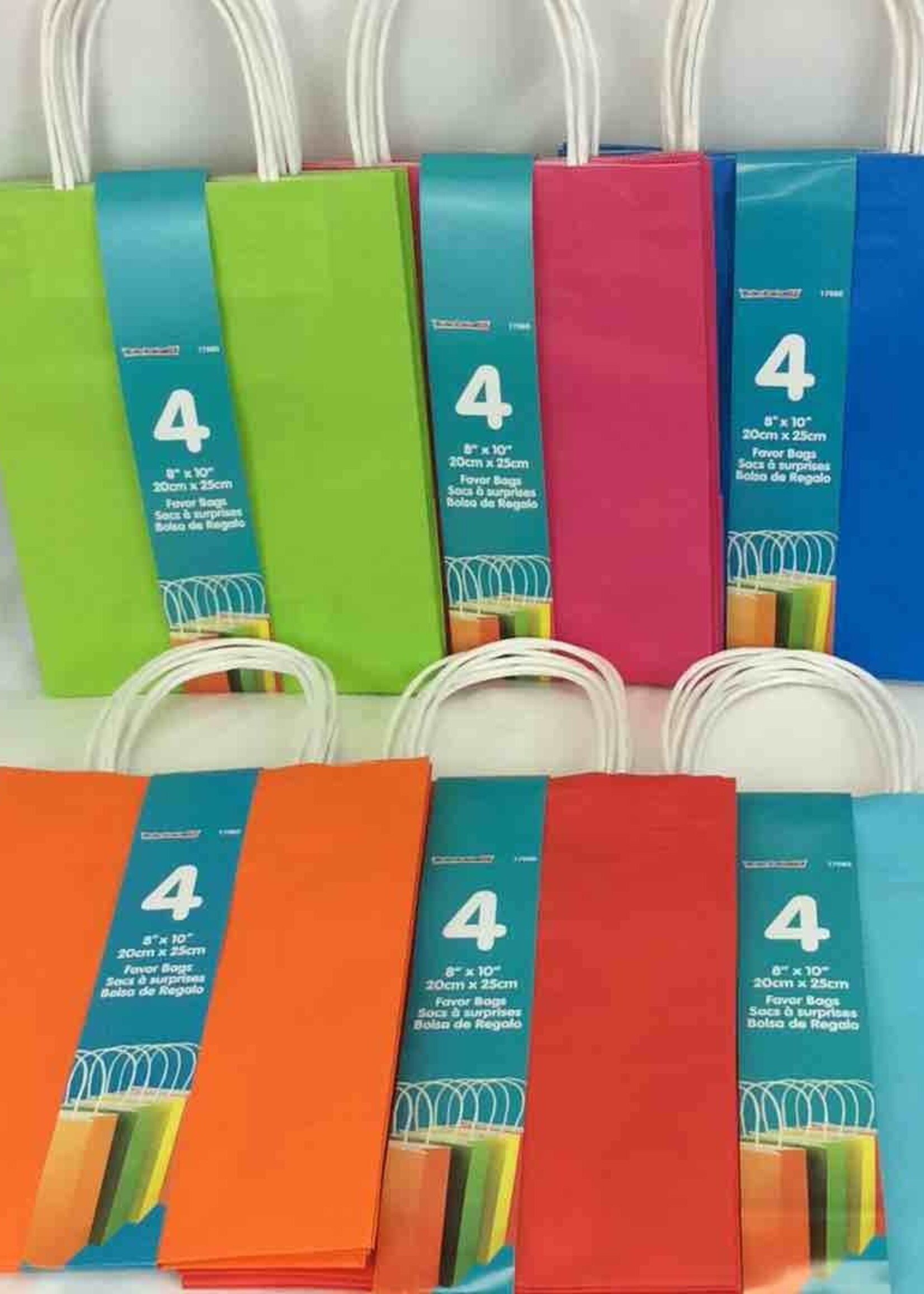 Kraft Favor Bags  4CT (8"x10")