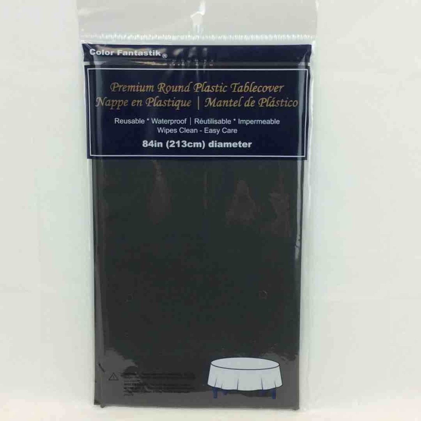 Vinyl Table Cover 84 Inch Round