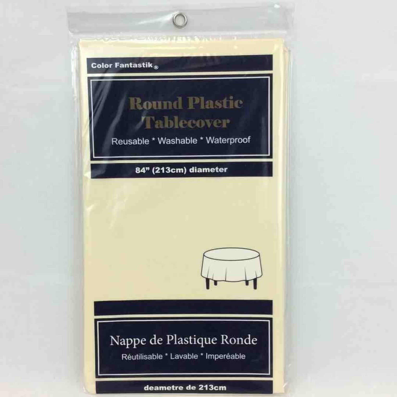 Vinyl Table Cover 84 Inch Round