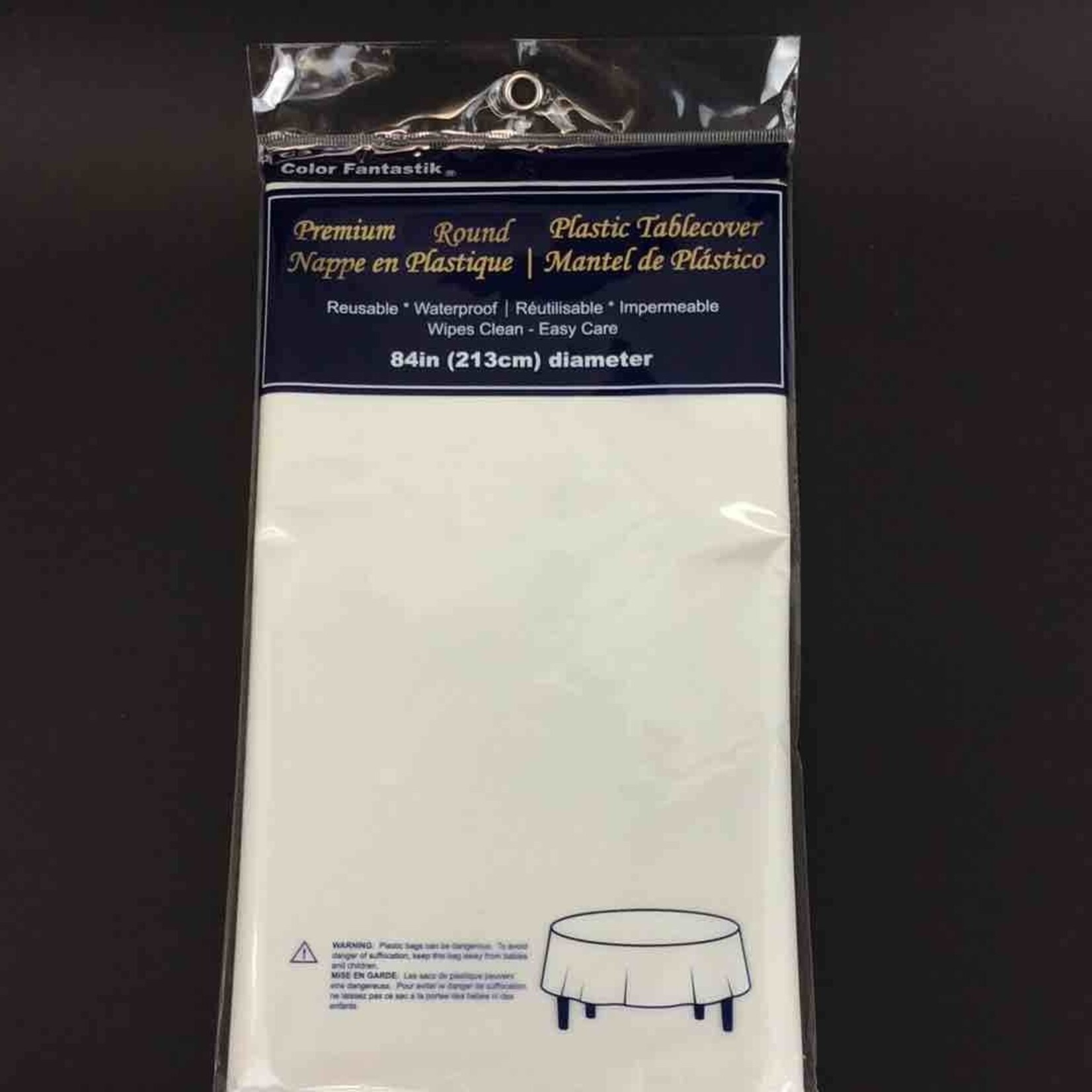 Vinyl Table Cover 84 Inch Round