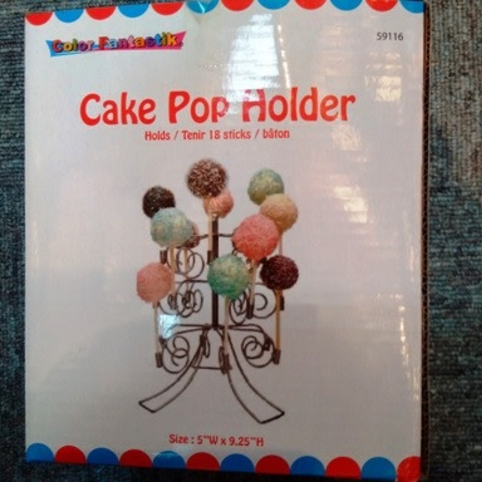 Fancy Cake Pop Holder Silver 4.75X5.5X6.25 Inches