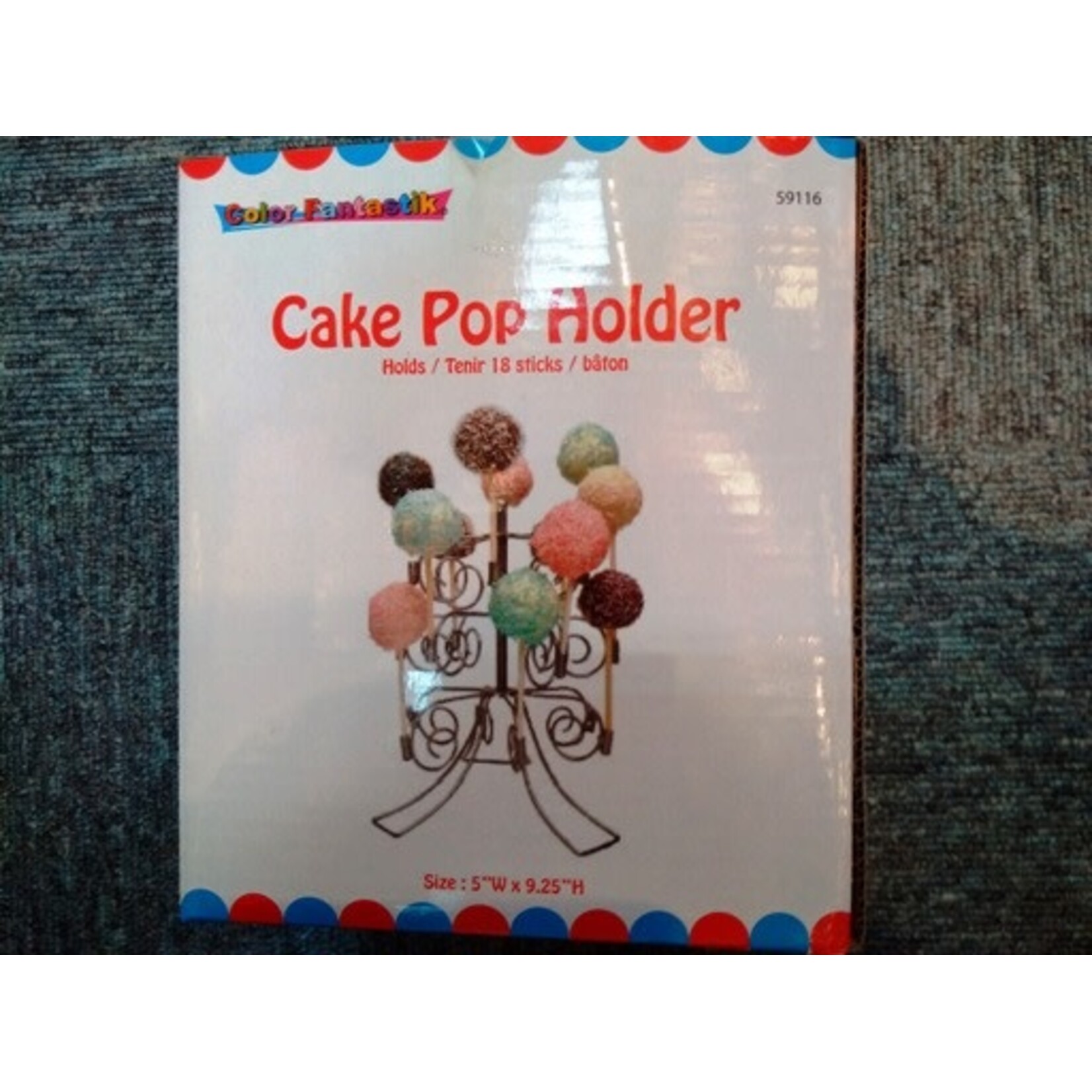 Fancy Cake Pop Holder Silver 4.75X5.5X6.25 Inches