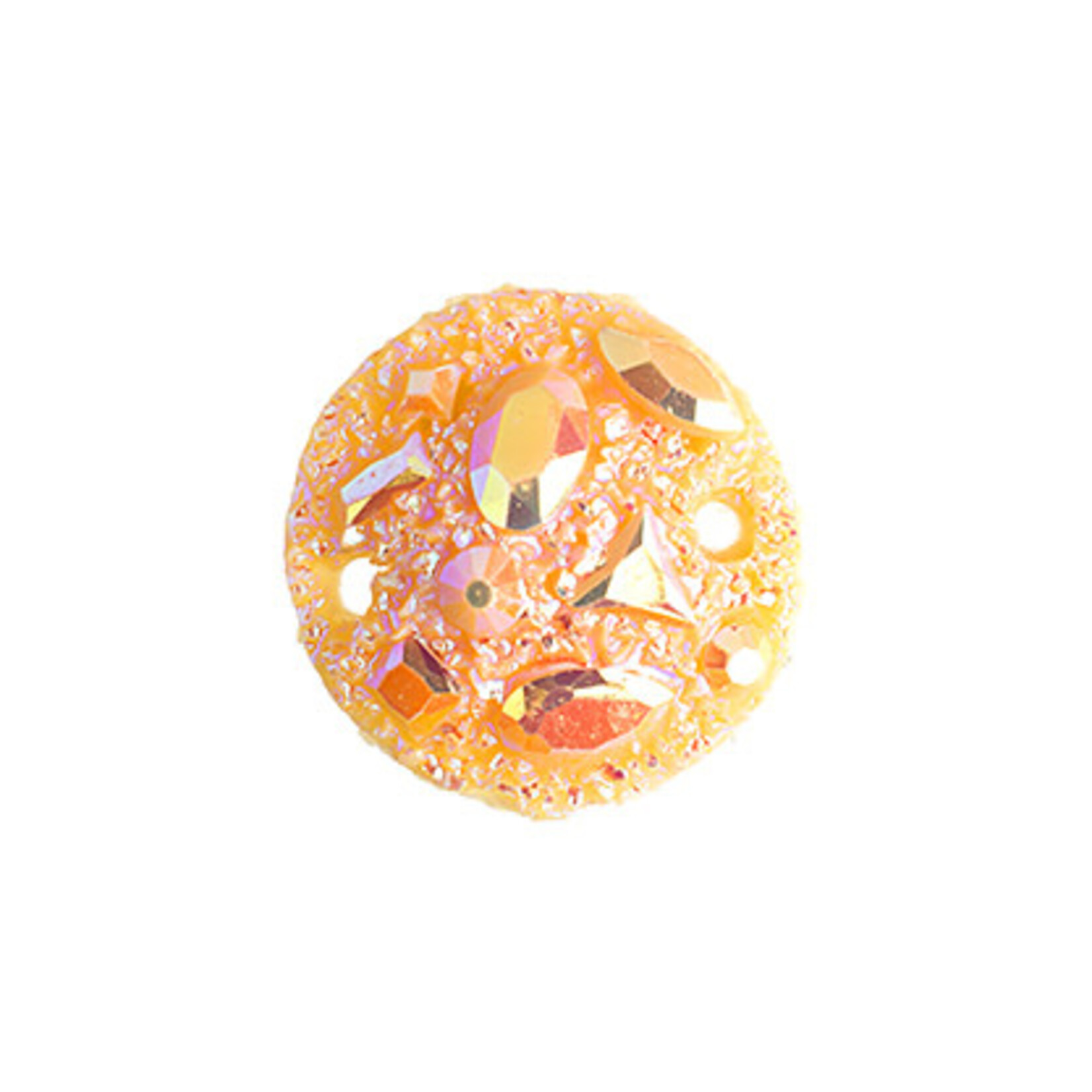 Moon Rock Resin Sew-On Stone 18 mm Round (10 Pieces)