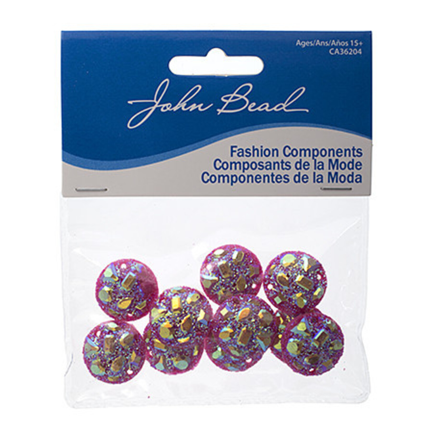 Moon Rock Resin Sew-On Stone 20 mm Round (10 Pieces)