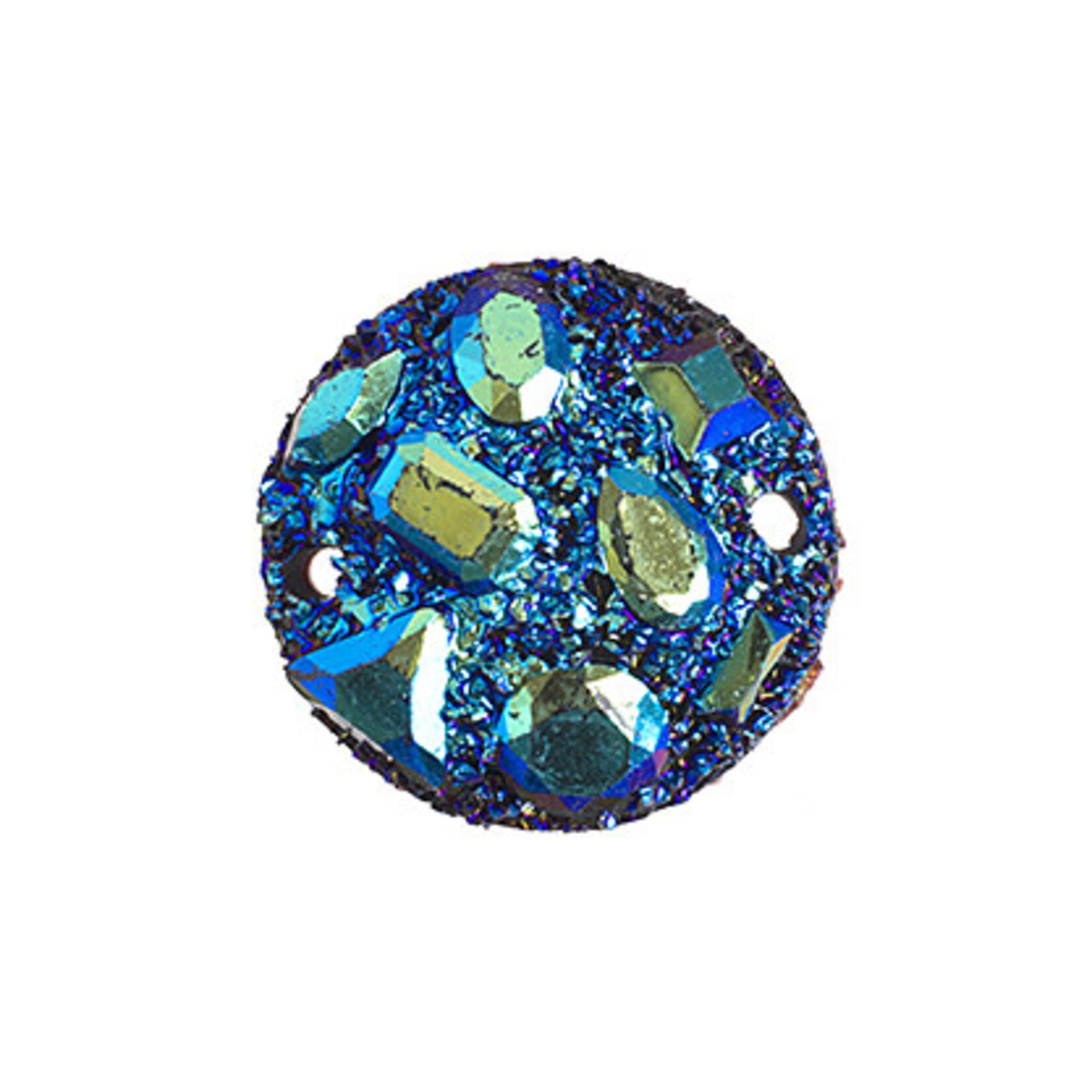 Moon Rock Resin Sew-On Stone 20 mm Round (10 Pieces)