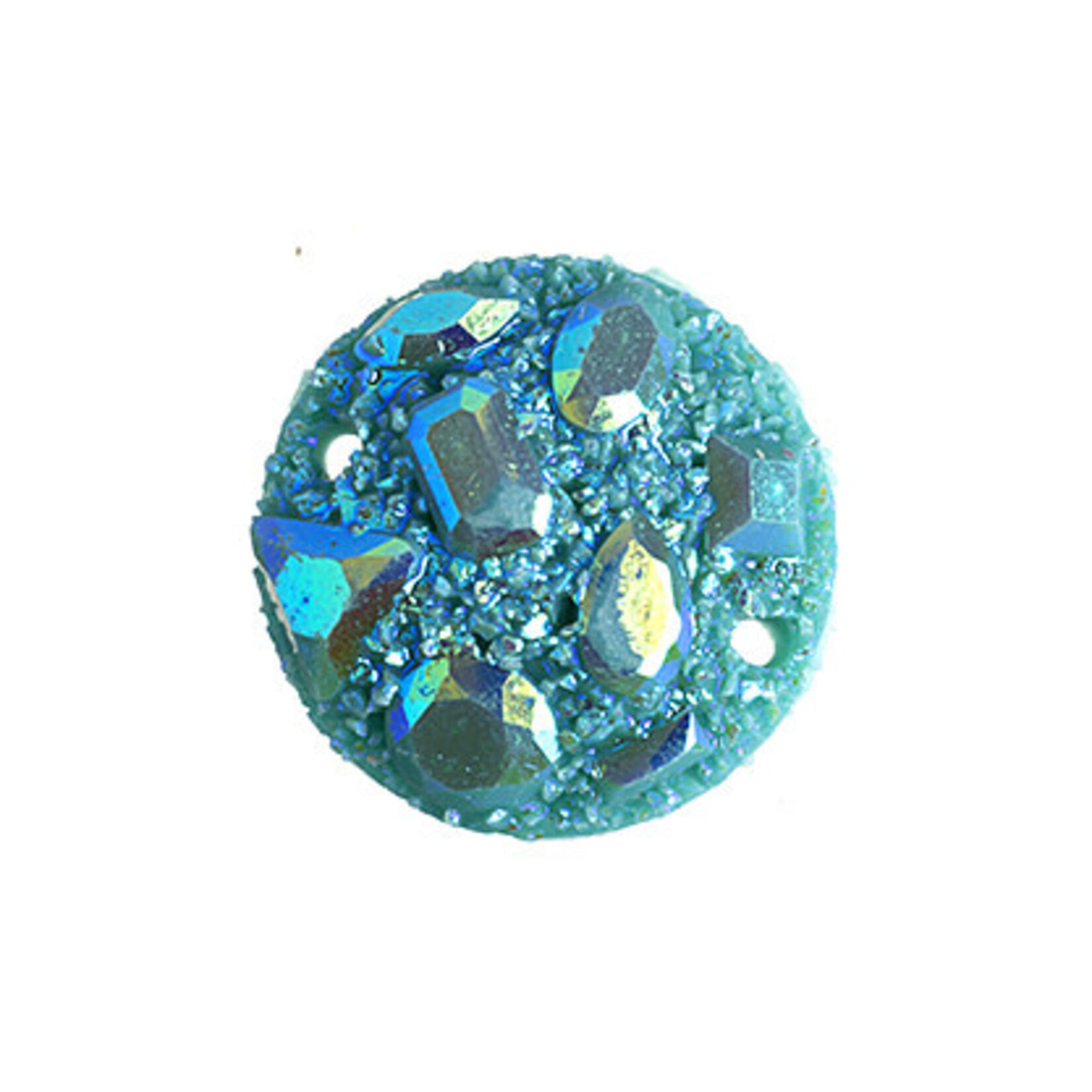 Moon Rock Resin Sew-On Stone 20 mm Round (10 Pieces)