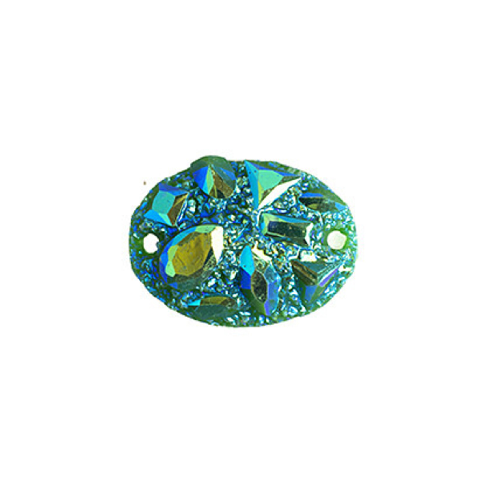 Moon Rock Resin Sew-On Stone 13 x 18 mm Oval (10 Pieces)