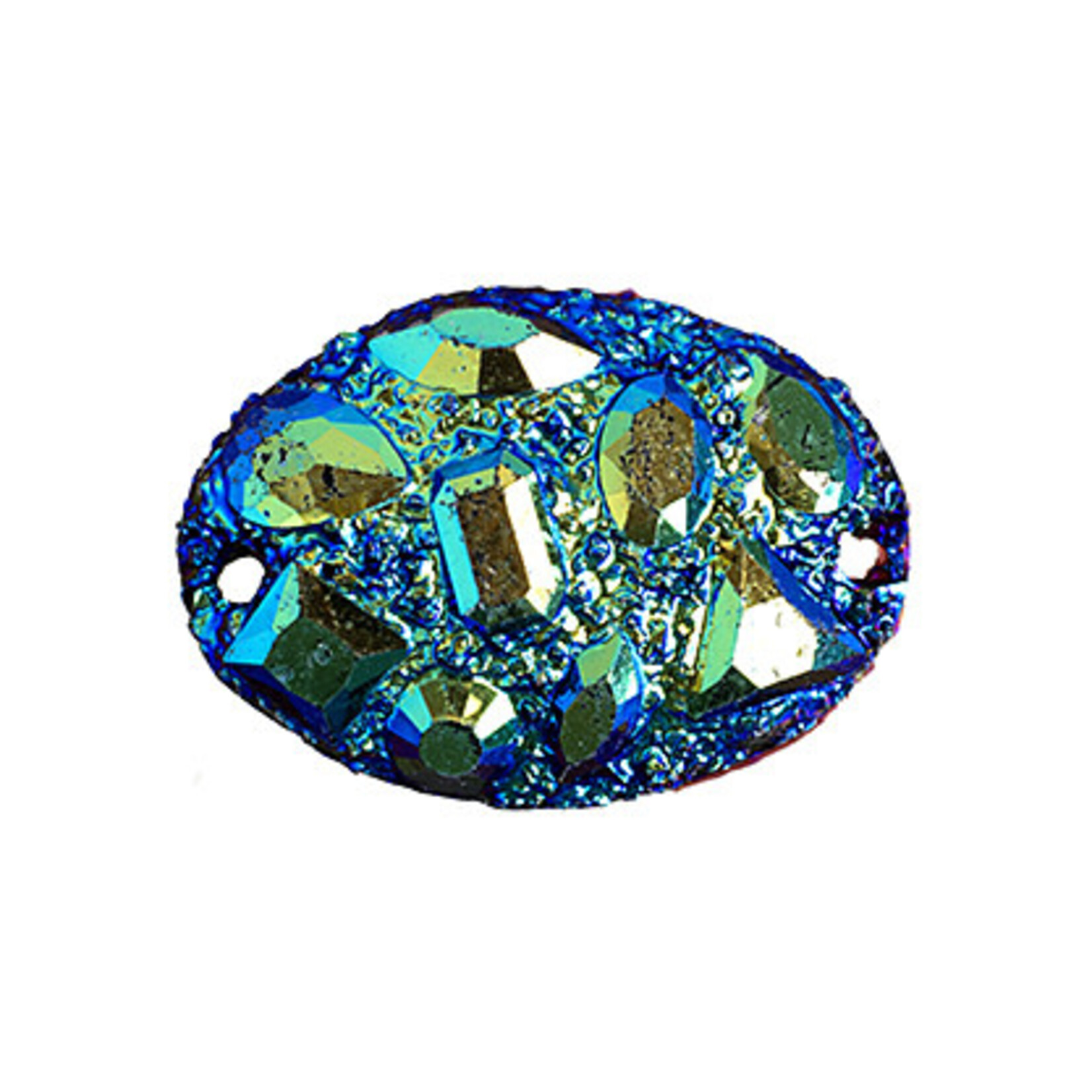 Moon Rock Resin Sew-On Stone 18 x 25 mm Oval (10 Pieces)