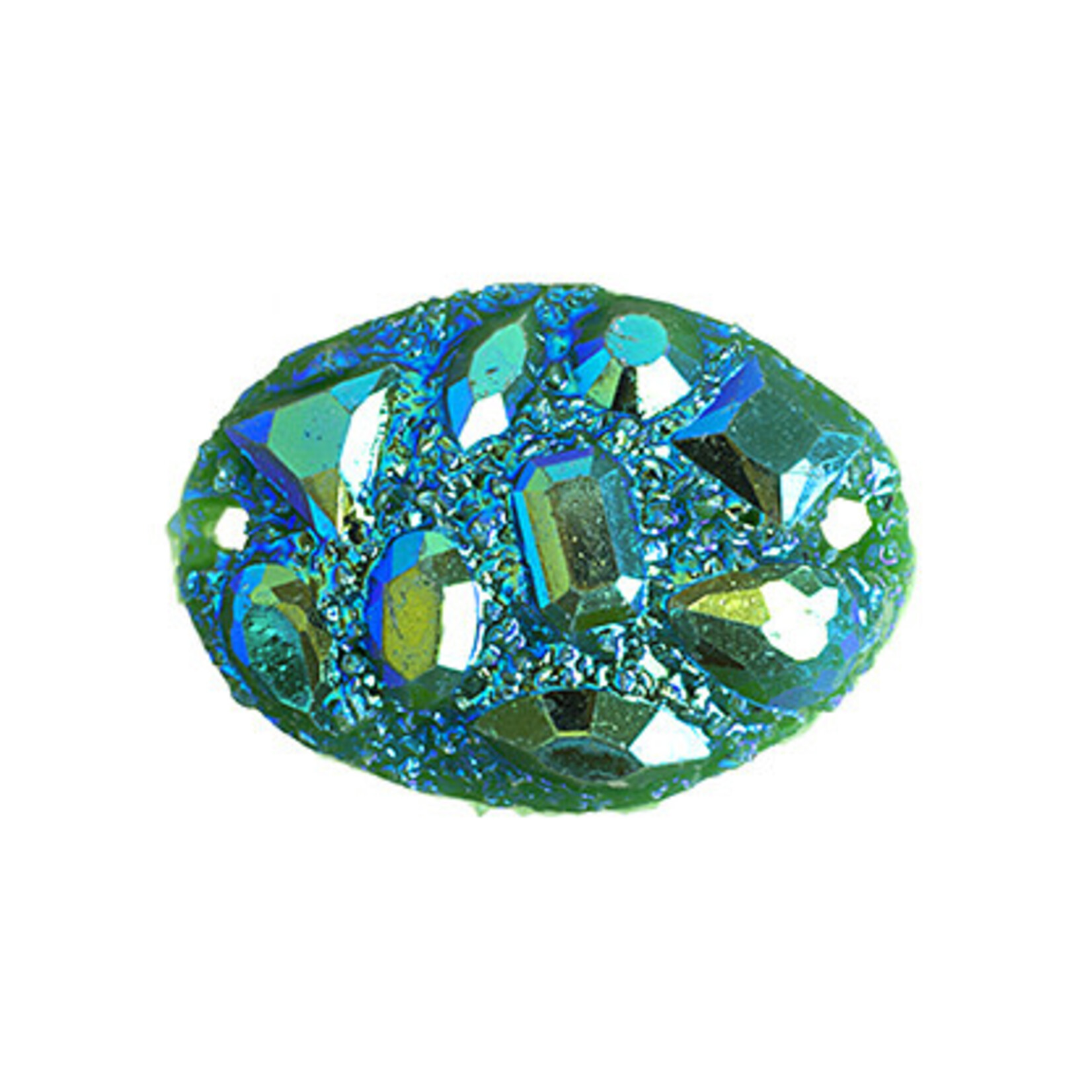 Moon Rock Resin Sew-On Stone 18 x 25 mm Oval (10 Pieces)