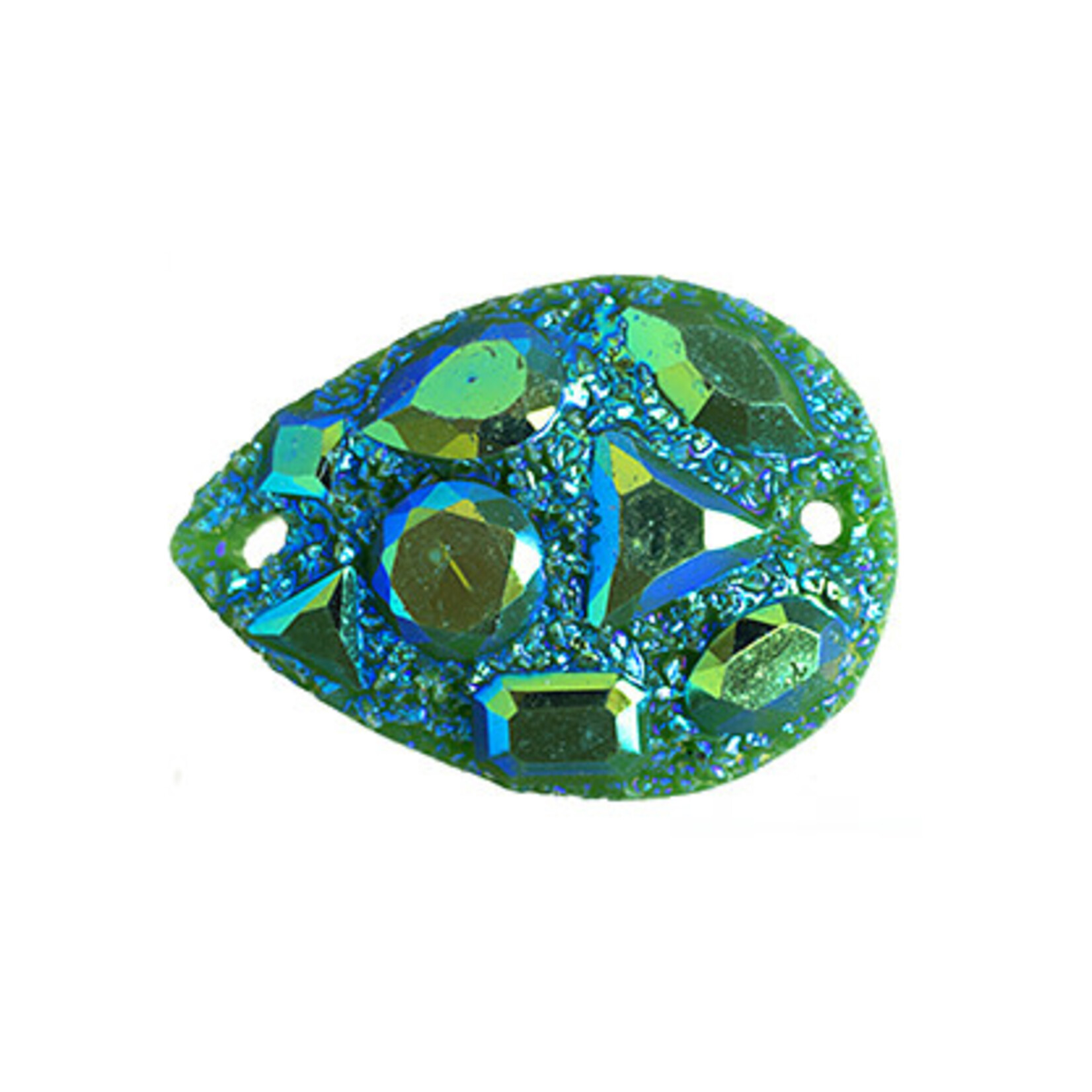 Moon Rock Resin Sew-On Stone 18 x 25 mm Drop (10 Pieces)