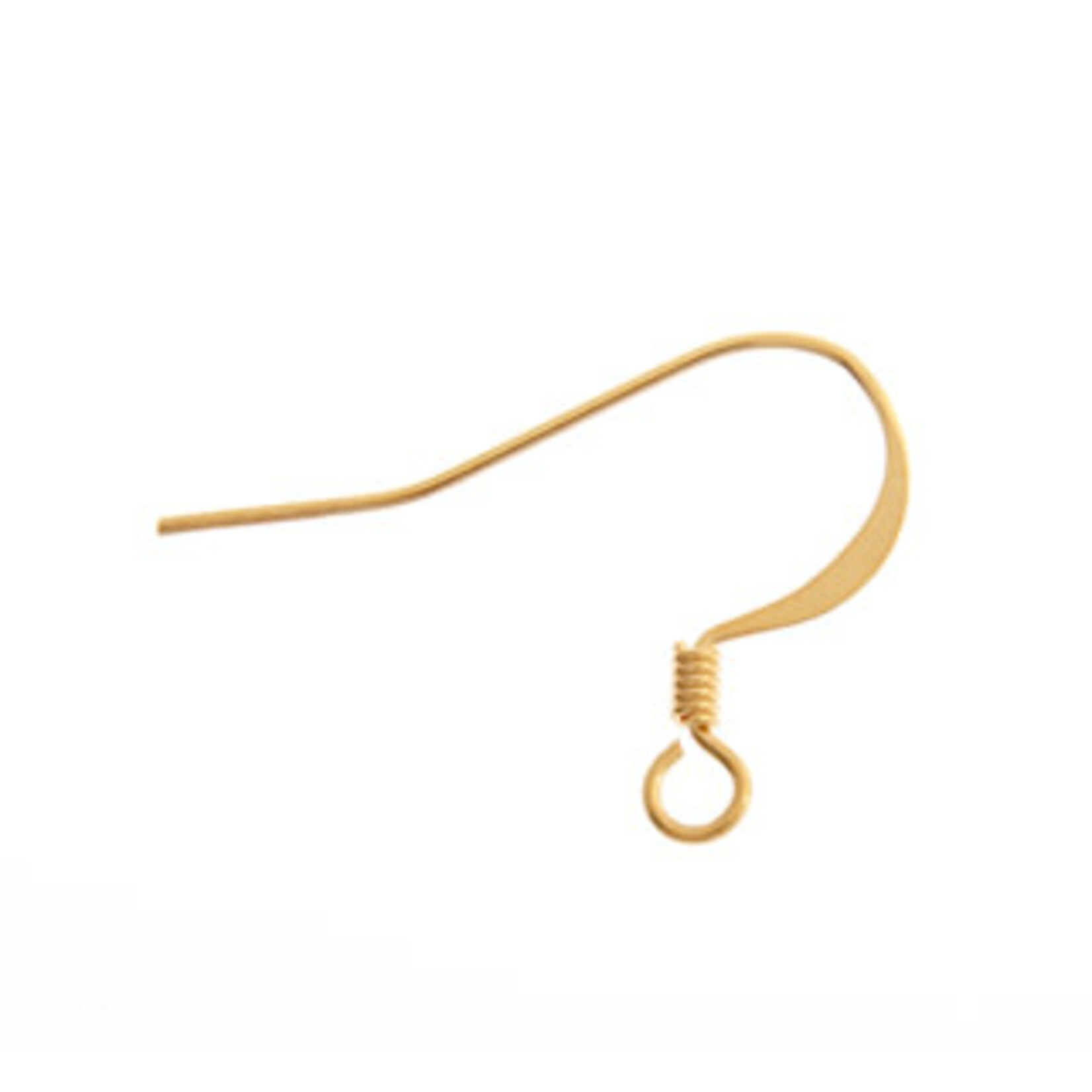 Earring Hook Fishhook Slender  Gold (100 Pieces) 17Mm Fish Hook