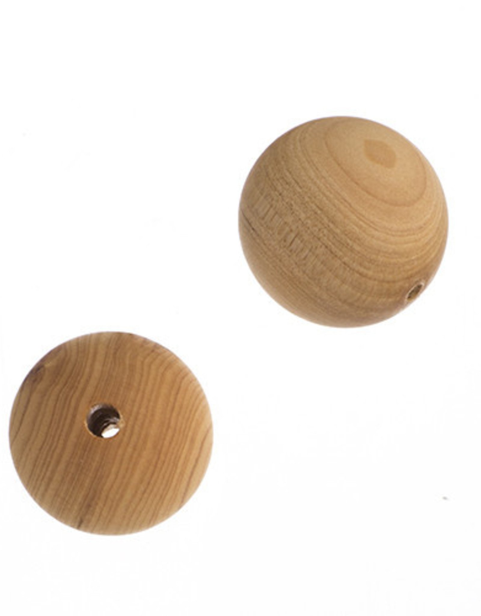 Cedar Wood Bead Round 8 Inches Natural 10mm