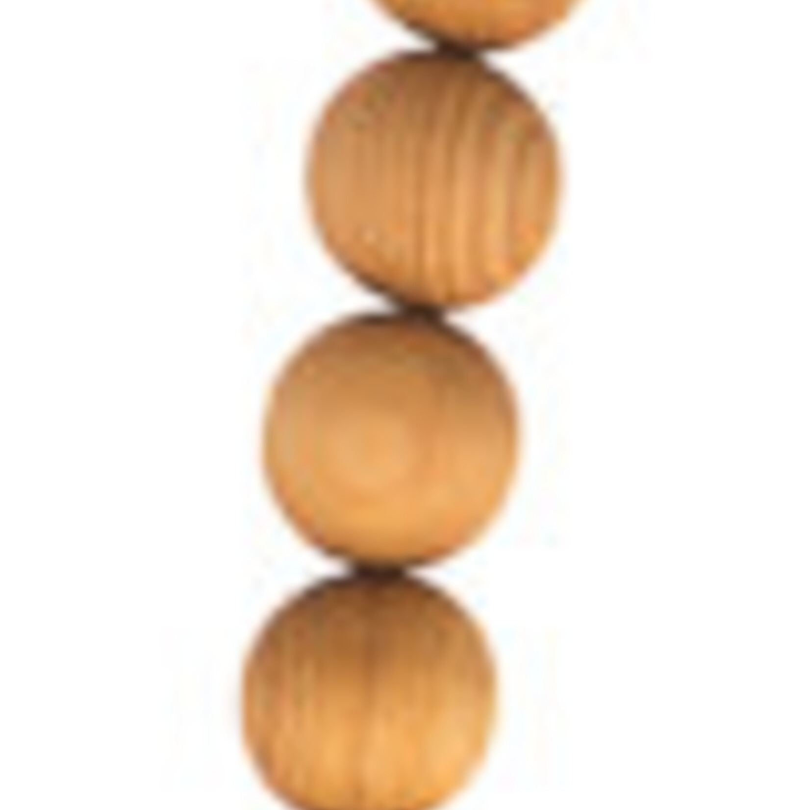 Cedar Wood Bead Round 8 Inches Natural 12mm