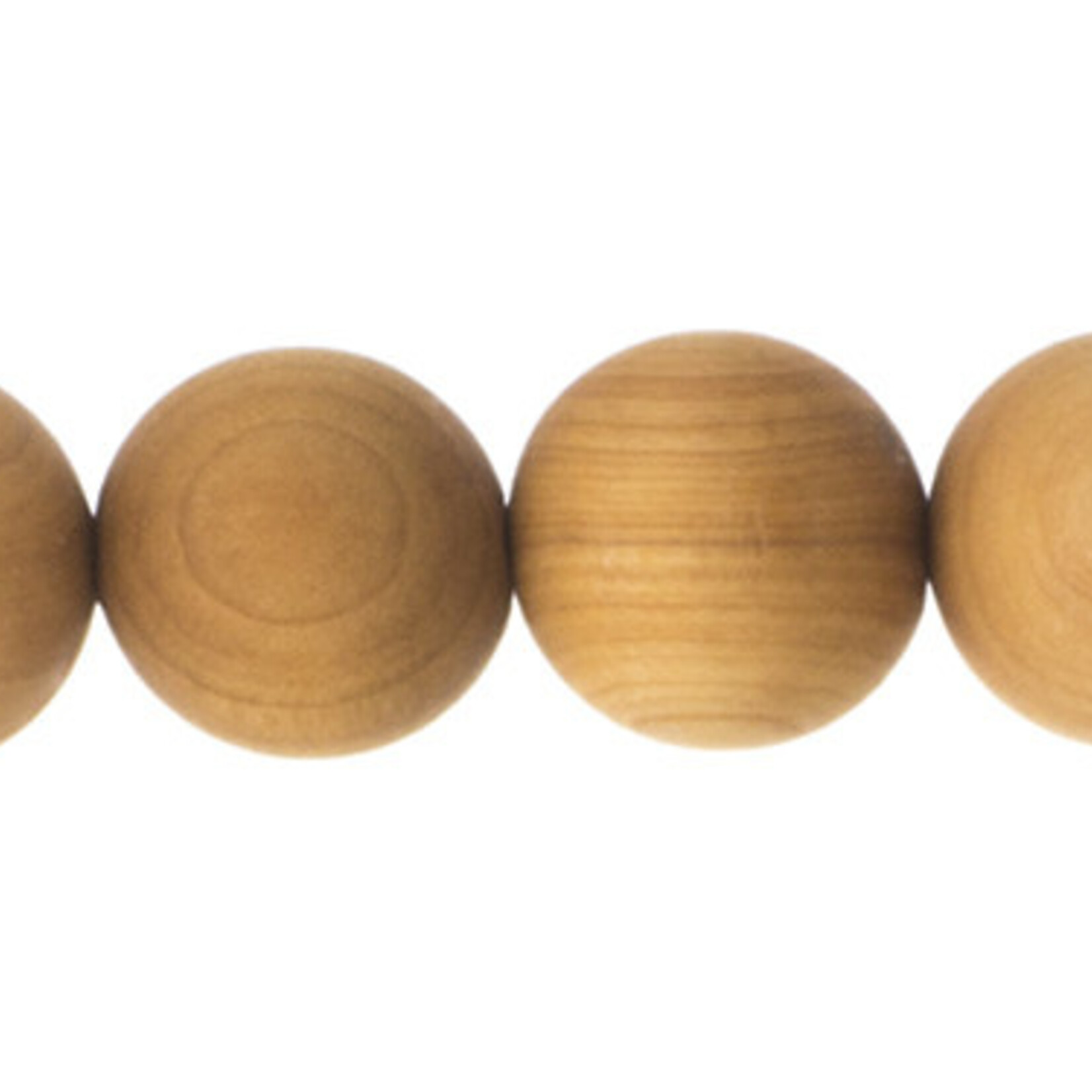 Cedar Wood Bead Round 8 Inches Natural 15mm
