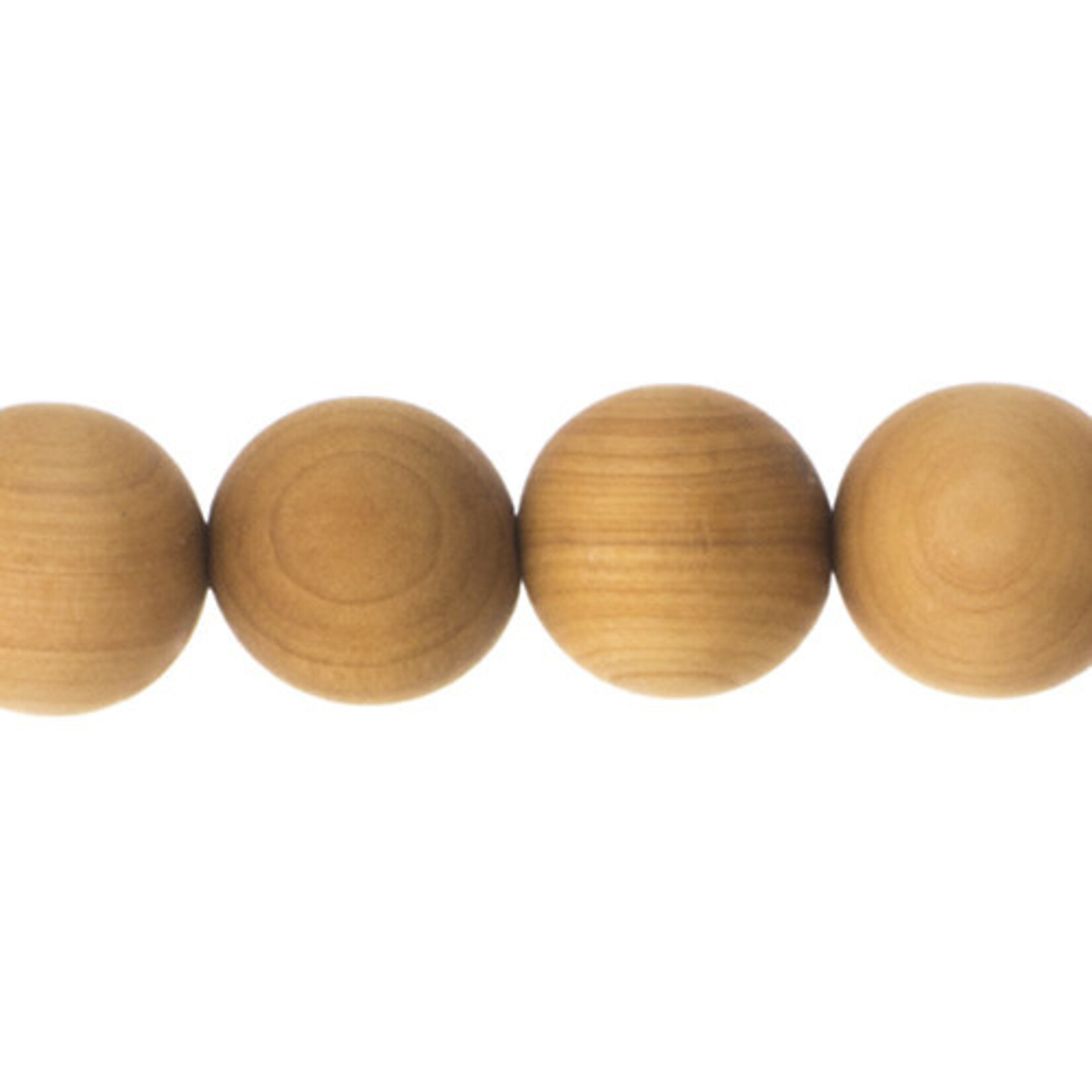 Cedar Wood Bead Round 8 Inches Natural 15mm