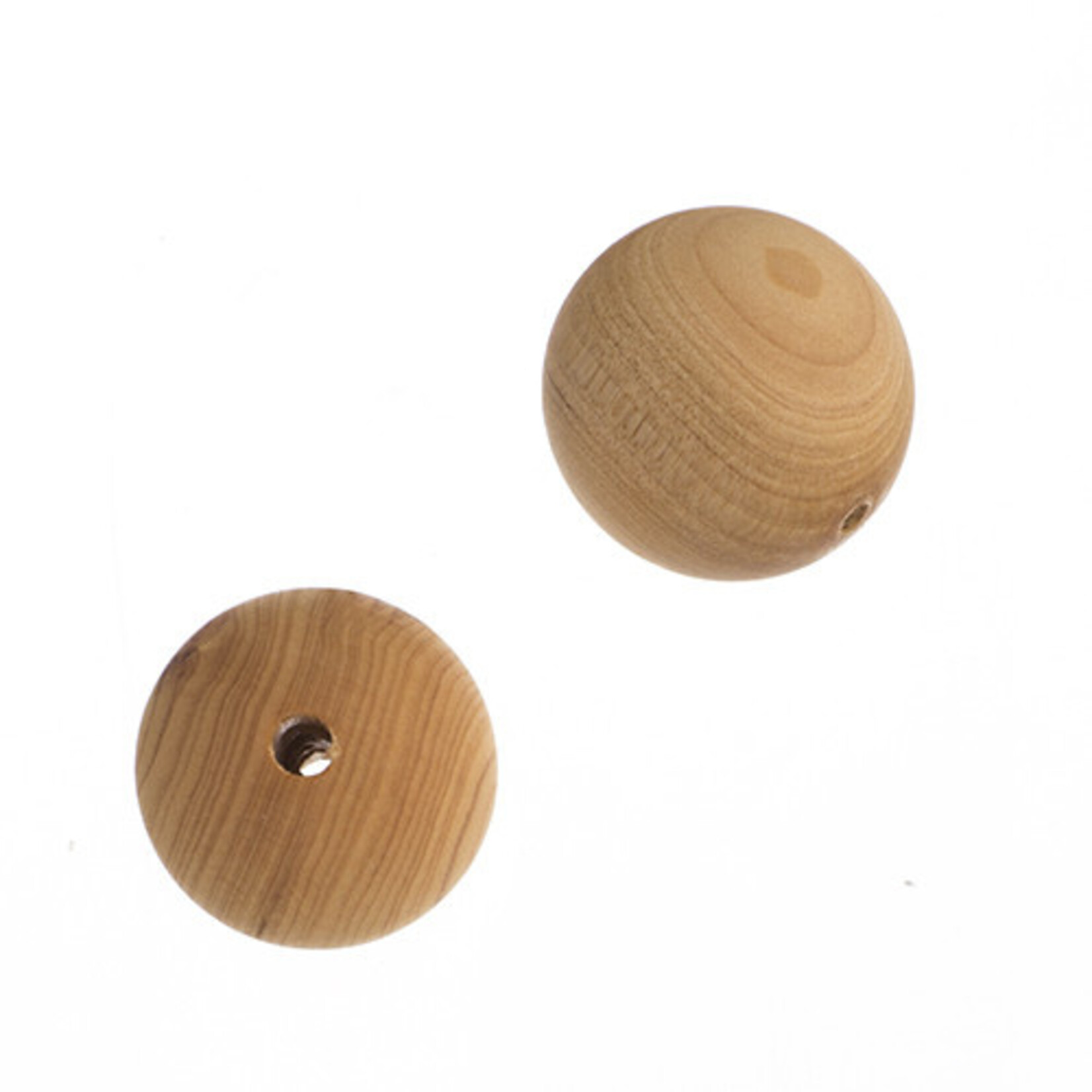 Cedar Wood Bead Round 8 Inches Natural 18mm