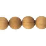 Cedar Wood Bead Round 8 Inches Natural 20mm
