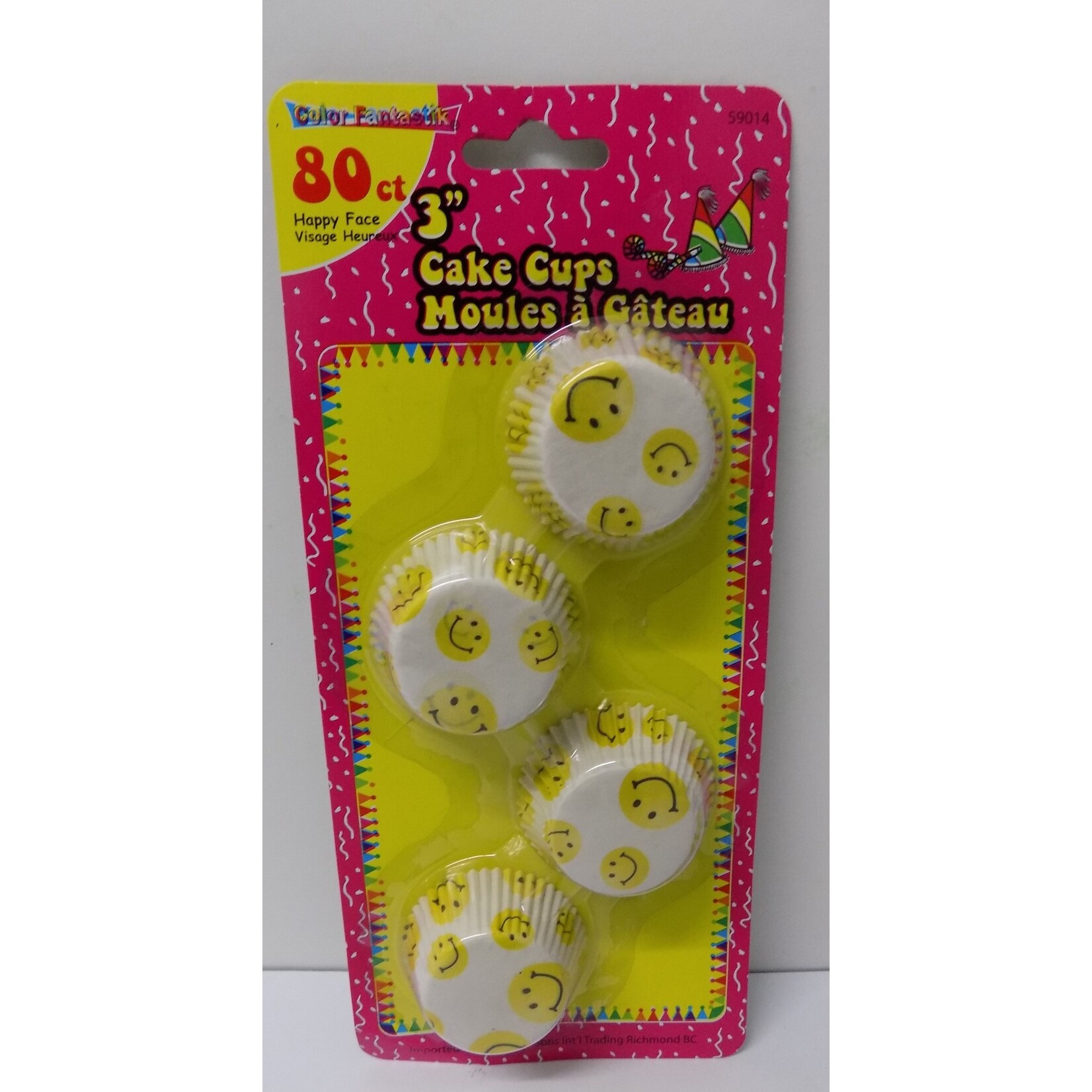 Printed Cake Cups  Happy Face 3 inches (80CT)