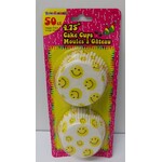 Printed Cake Cups  Happy Face 4.75 inches (50CT)