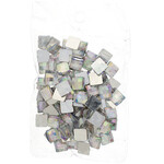Acrylic Facetted Rhinestone Square 10mm (100 pcs) Crystal AB