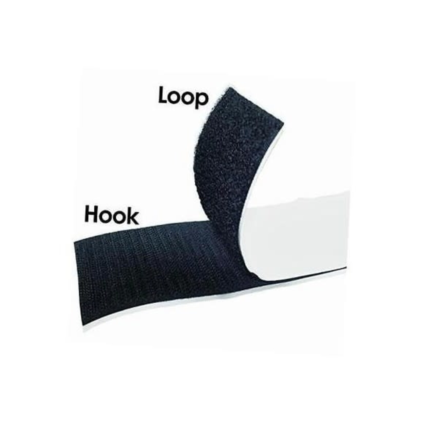 Velcro Adhesive 1 1/2 Inch Black (Yard)