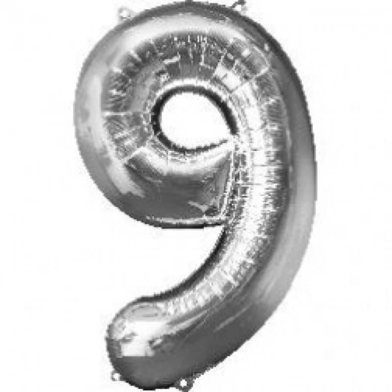Foil Number Balloon 34 Inches Silver