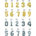 Foil Number Balloon 34 Inches Silver