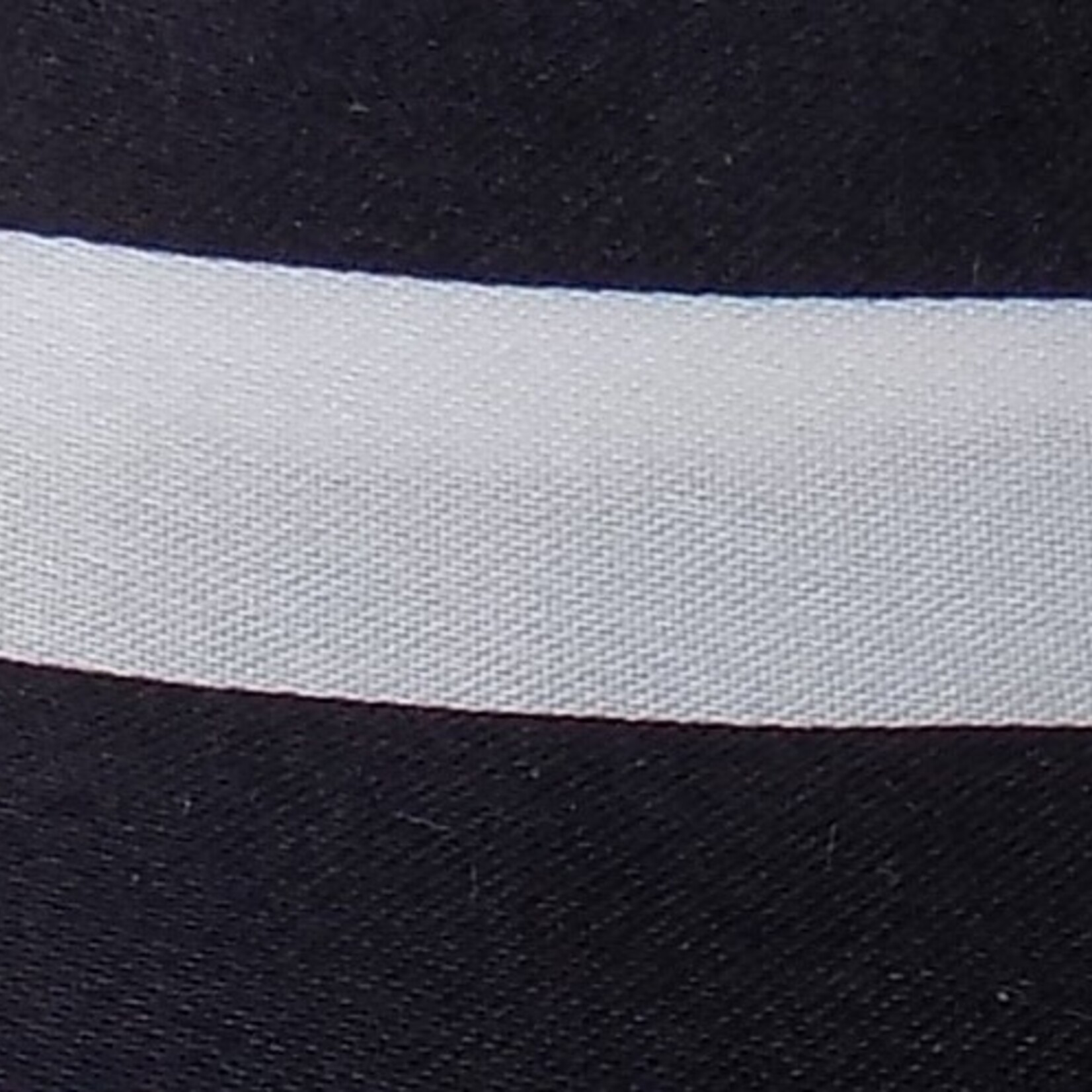 Satin Polyester 58 - 60 Inches Striped - White & Black