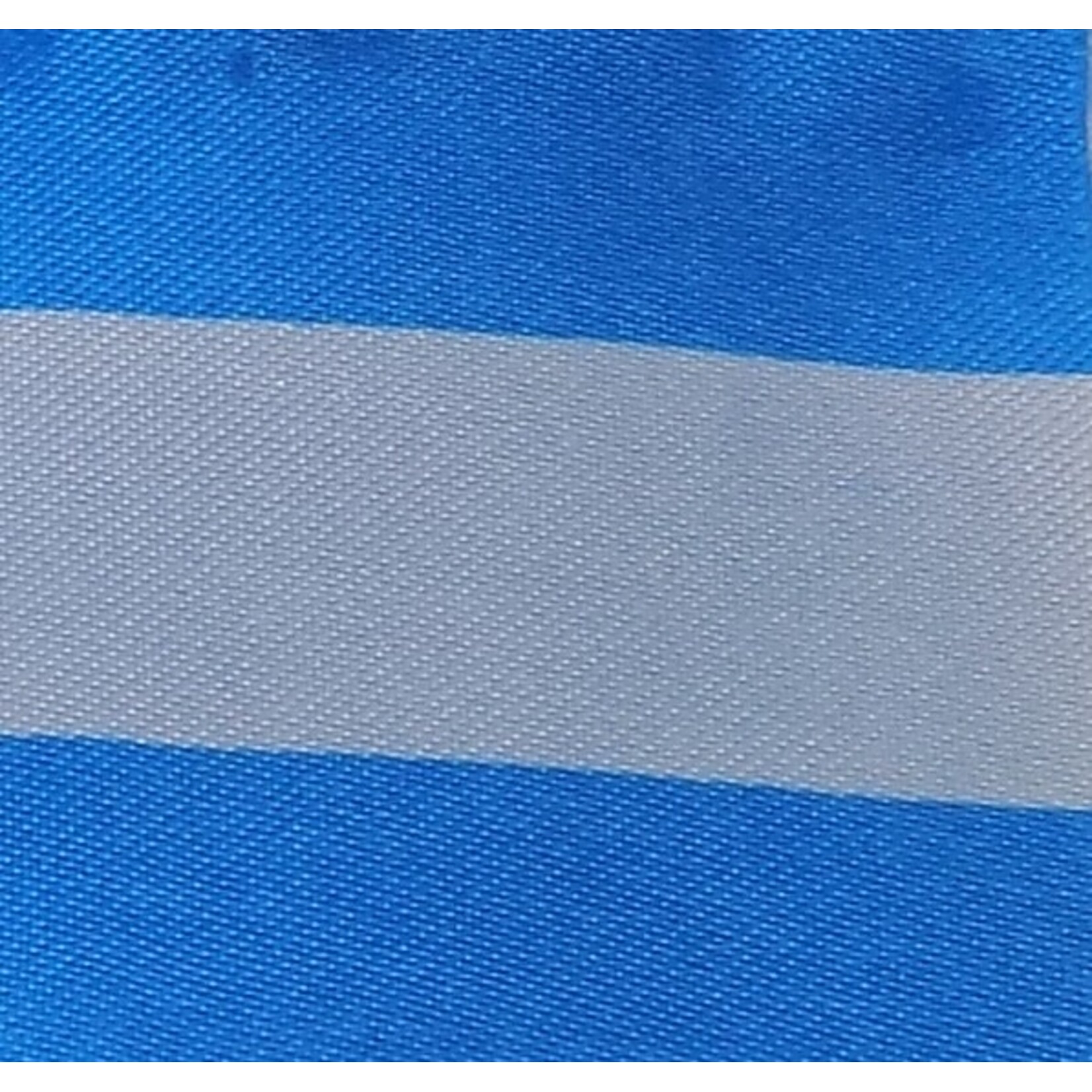 Satin Polyester 58 - 60 Inches Striped - White & Turquoise