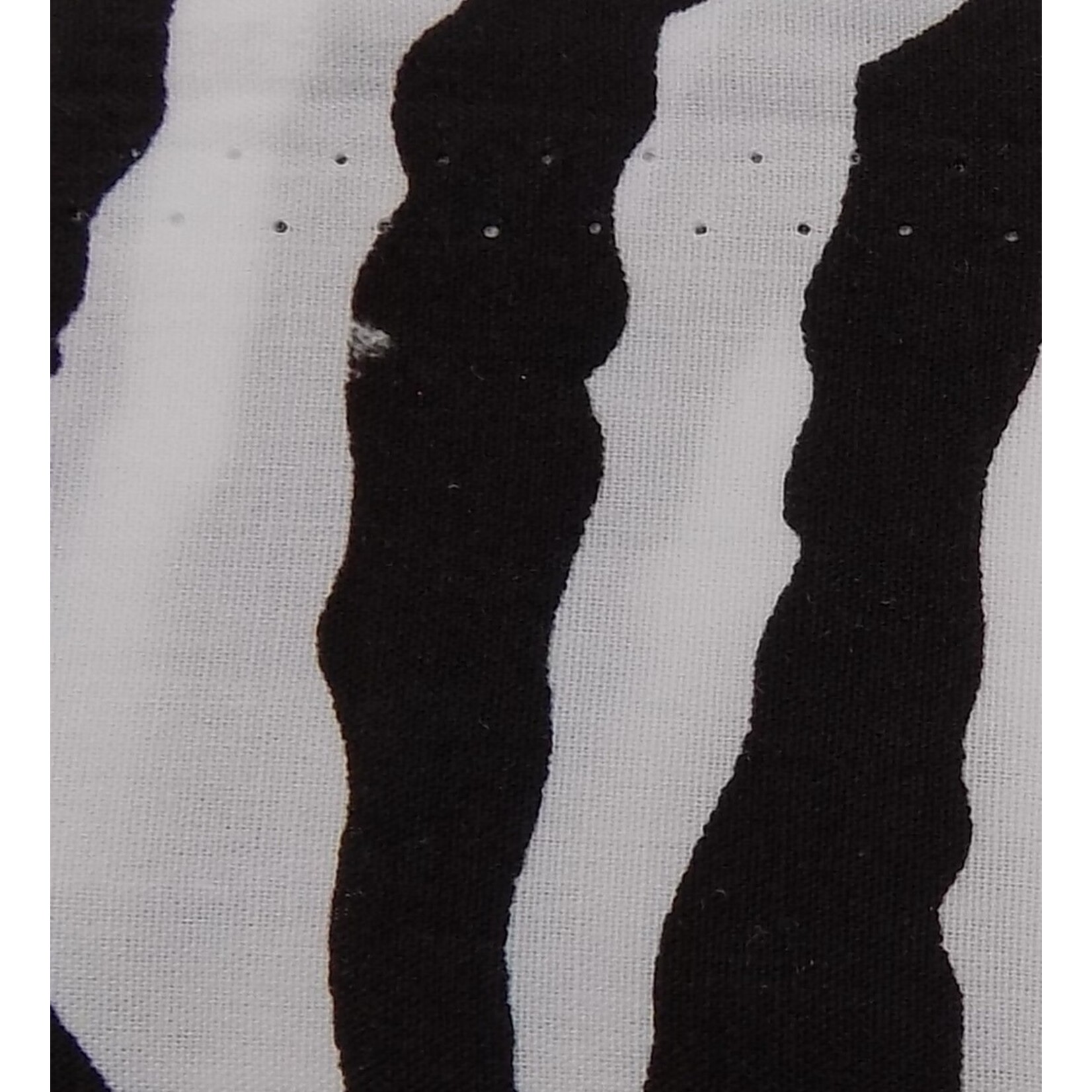 Zebra Print Cotton 58 - 60 Inches White and Black