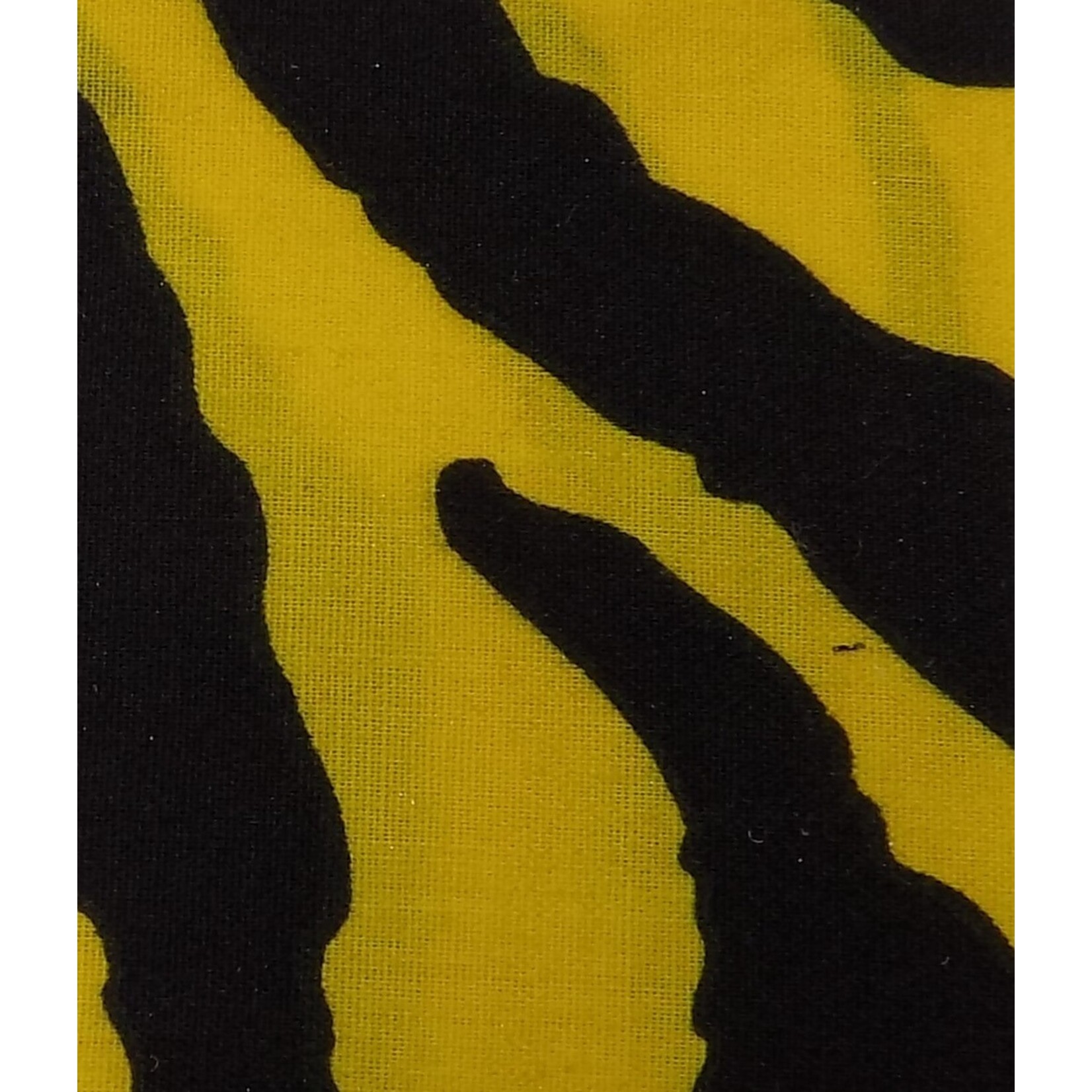 Zebra Print Cotton 58 - 60 Inches Yellow and Black