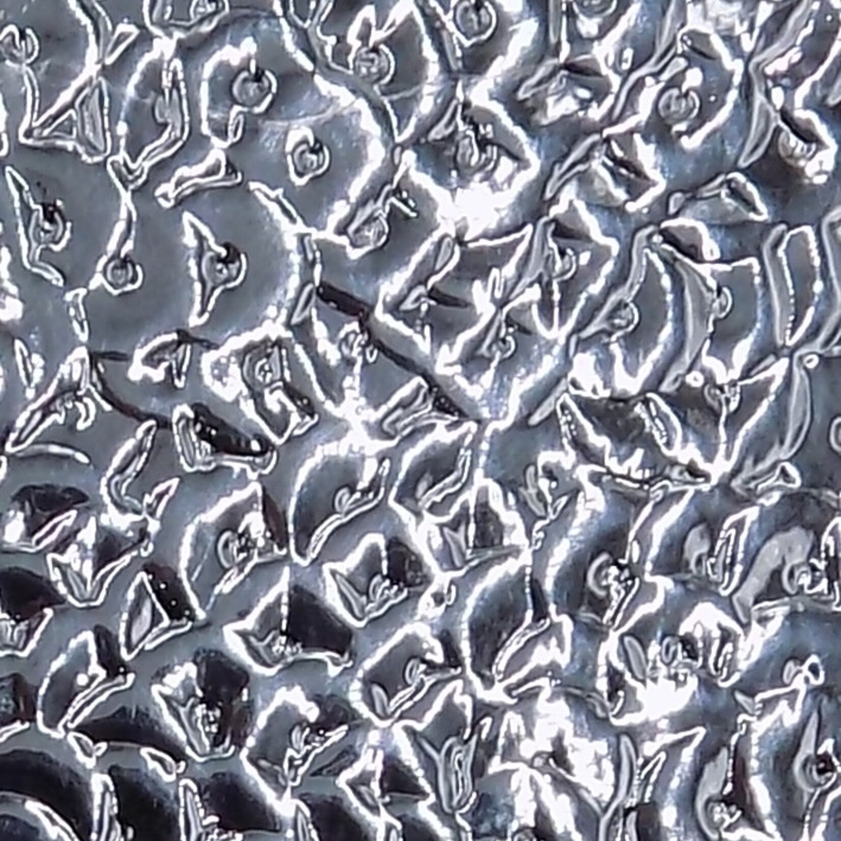 Pattern Sequins Leatherette w/ Fleece Backing Silver