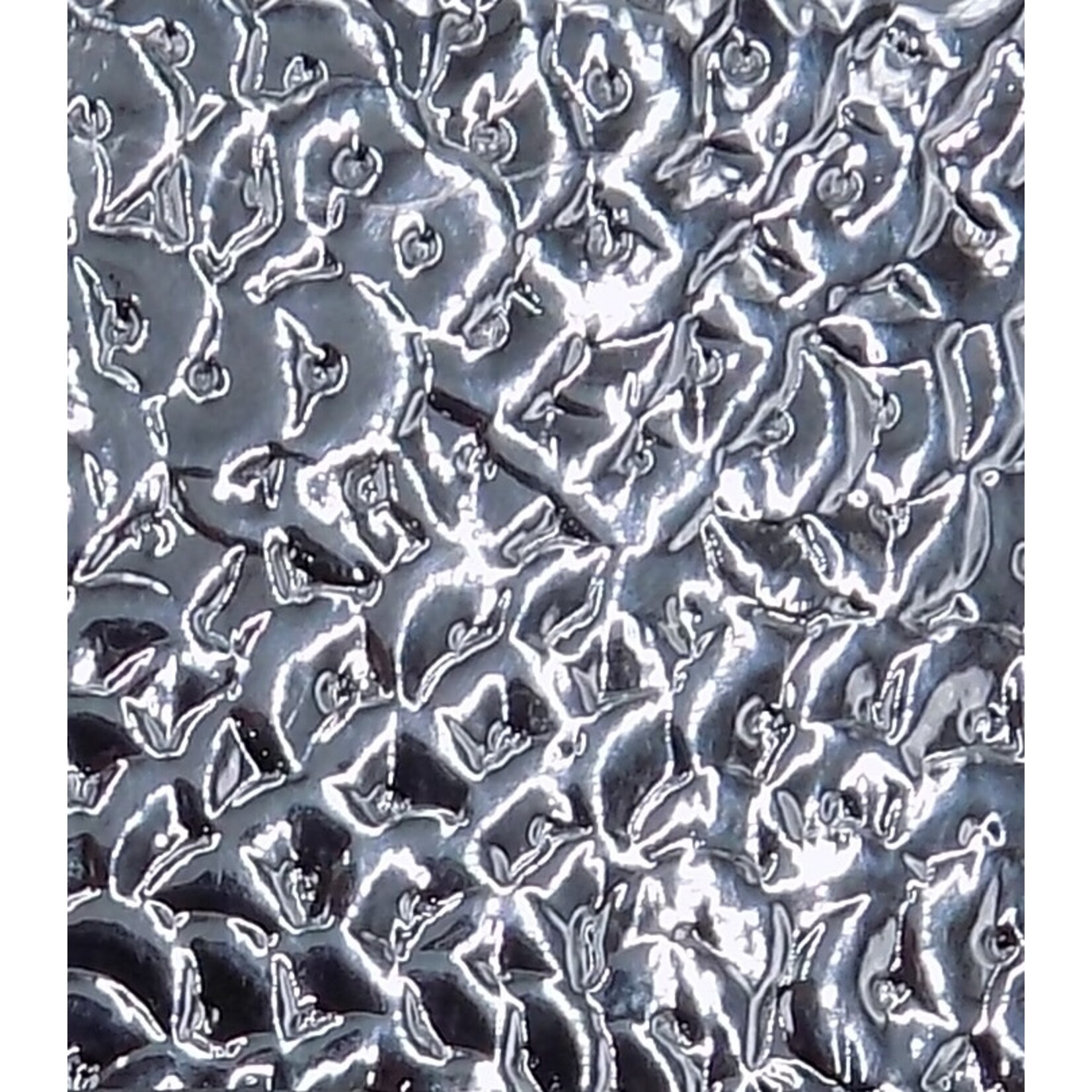 Pattern Sequins Leatherette w/ Fleece Backing Silver