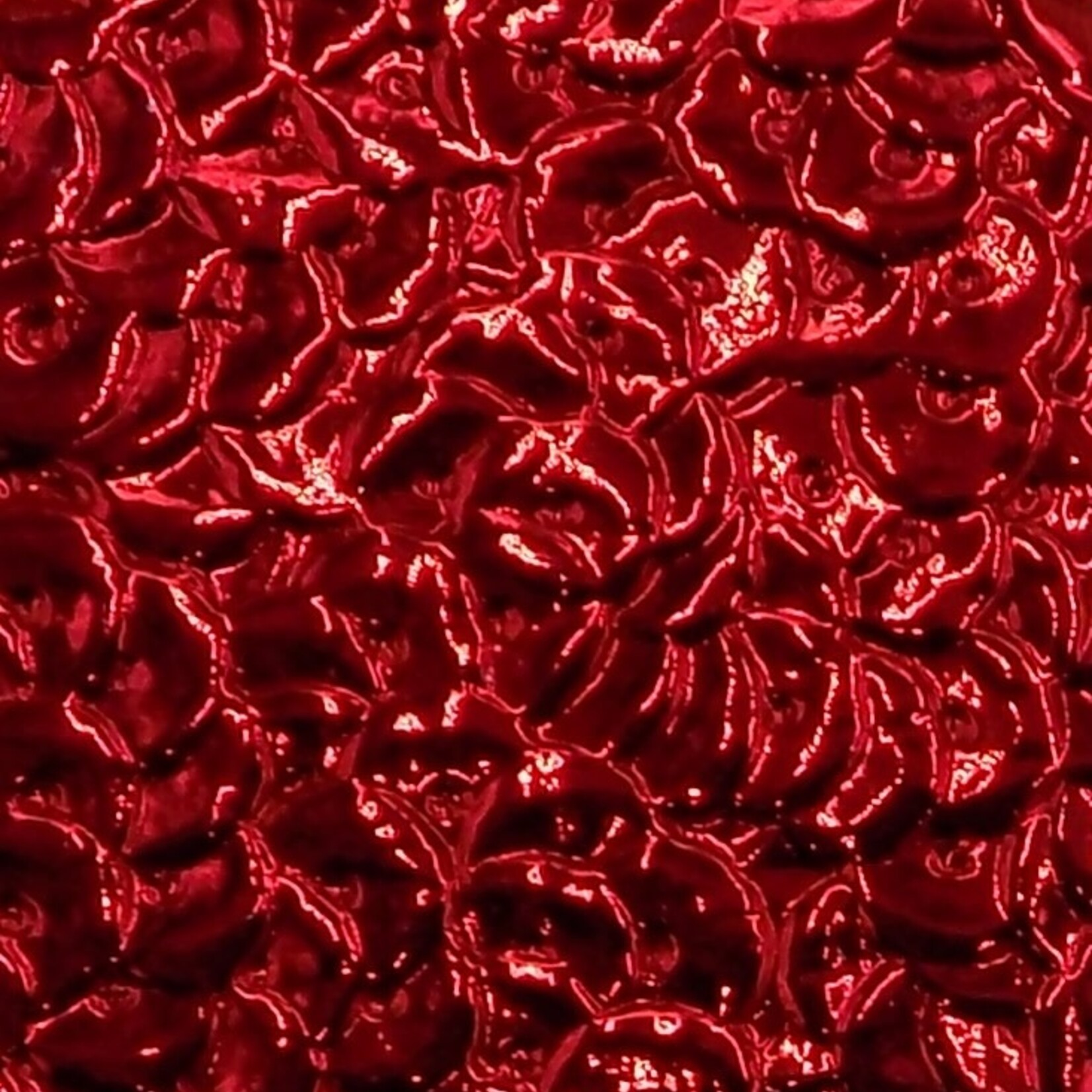 Pattern Sequins Leatherette w/ Fleece Backing Red