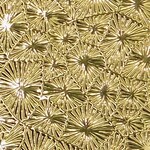 Pattern Fandango Leatherette w/ Fleece Backing Gold