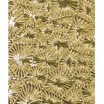 Pattern Fandango Leatherette w/ Fleece Backing Gold