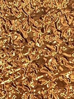 Pattern Nugget Leatherette with Fleece Backing Copper