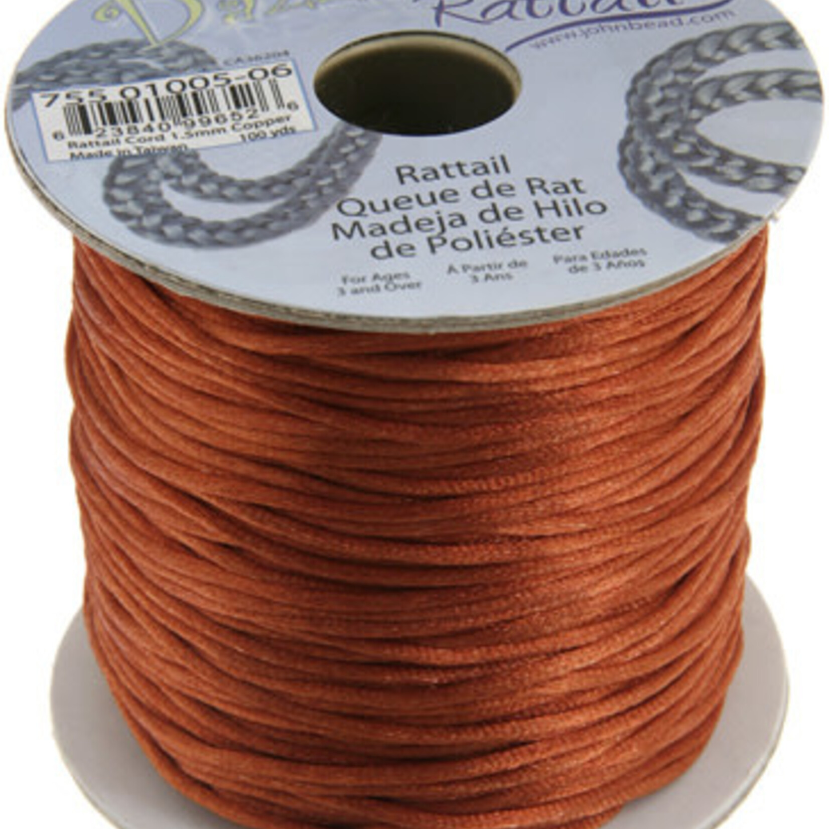 Rattail Cord 1.5mm (100 yards)  Copper
