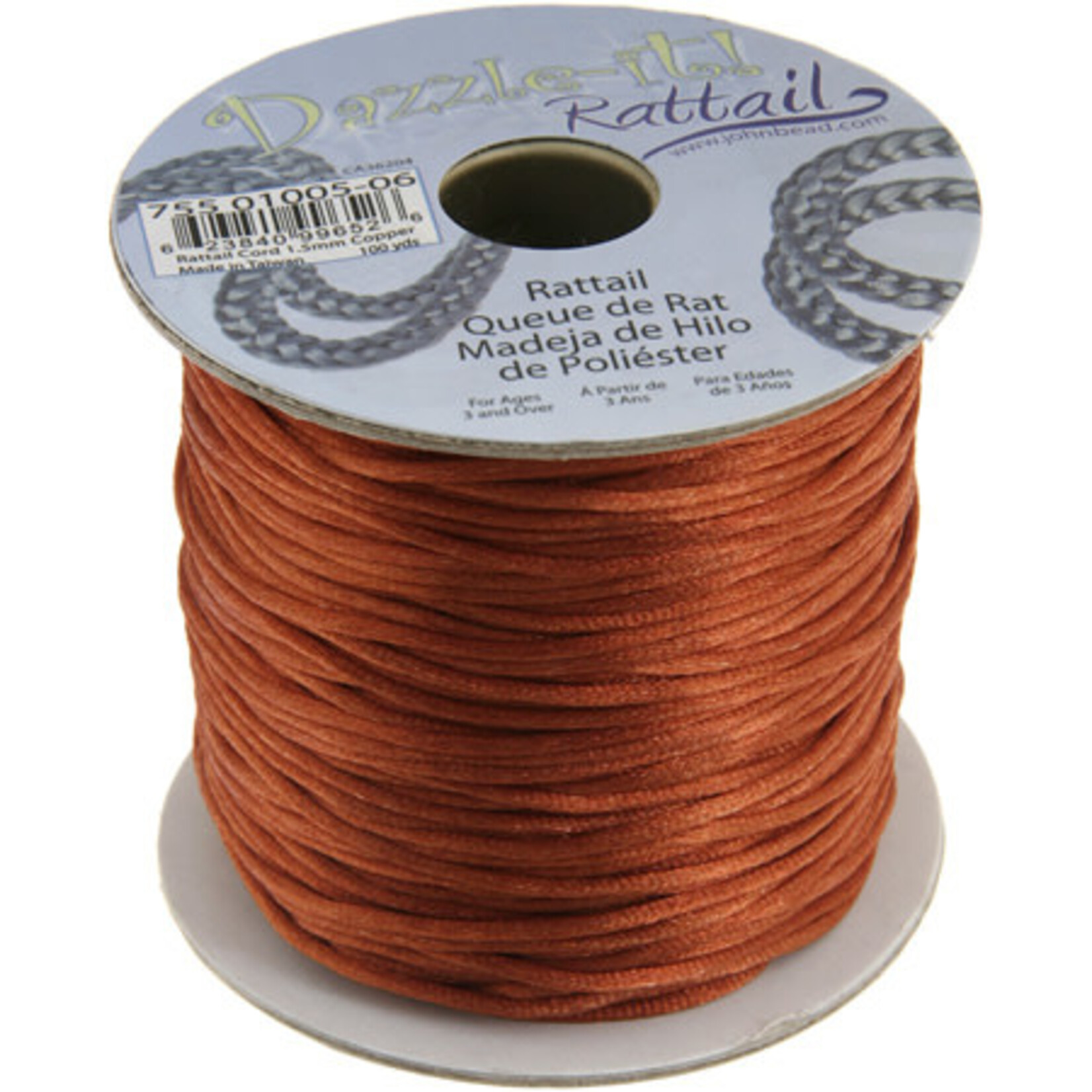 Rattail Cord 1.5mm (100 yards)  Copper