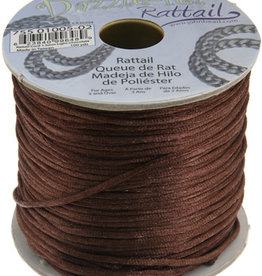Rattail Cord 1.5mm (100 yards)  Light Chocolate