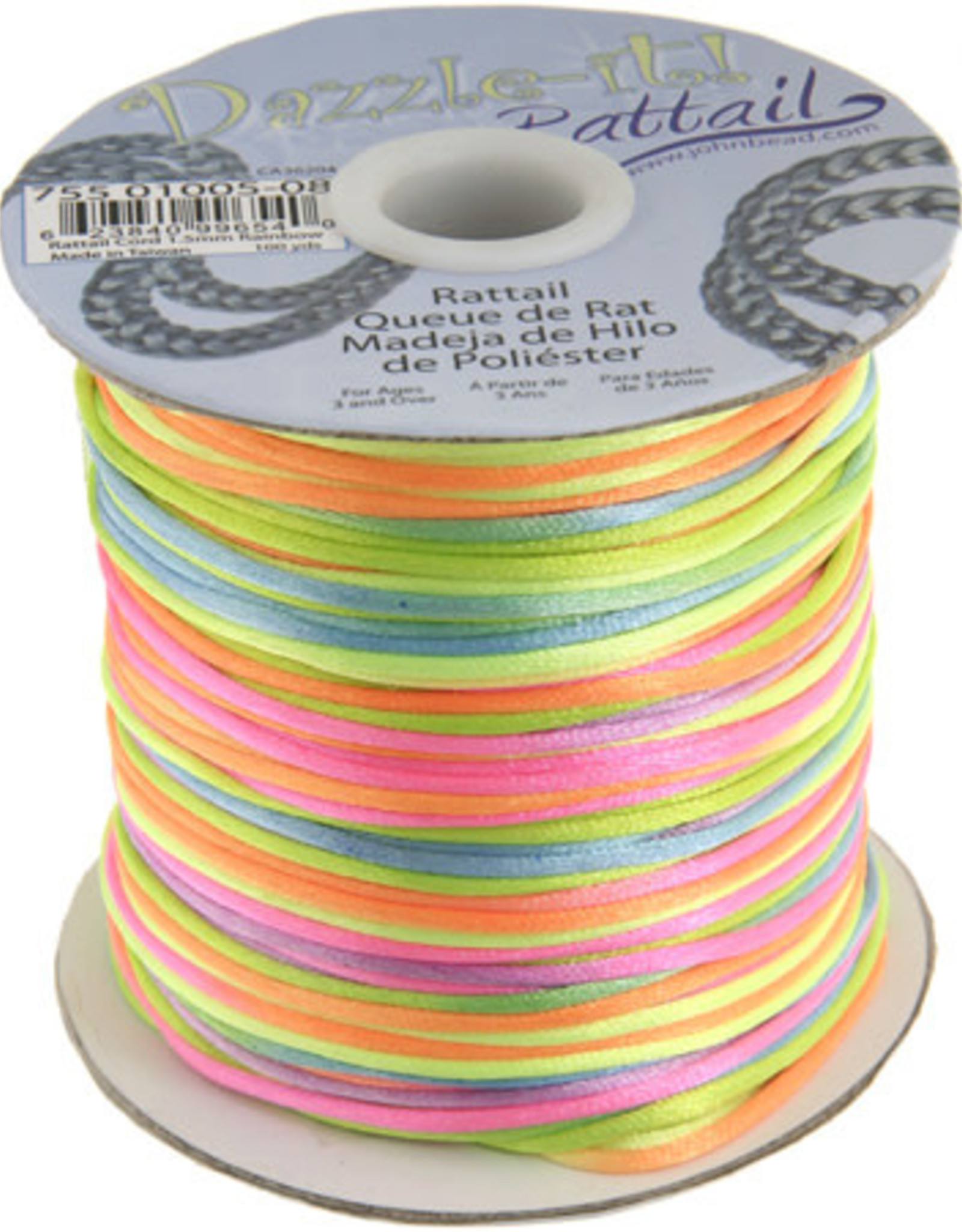 Rattail Cord 1.5mm (100 yards) Rainbow Samaroo's Limited