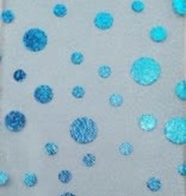Foil Patterned Organdy  Turquoise on Turquoise