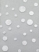 Foil Patterned Organdy 54-60 Inches Silver on White
