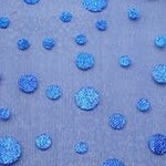 Foil Patterned Organdy 54-60 Inches Royal Blue on Royal Blue