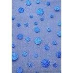 Foil Patterned Organdy 54-60 Inches Royal Blue on Royal Blue