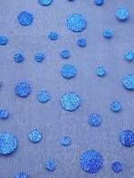 Foil Patterned Organdy 54-60 Inches Royal Blue on Royal Blue