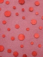 Foil Patterned Organdy 54-60 Inches Red on Red