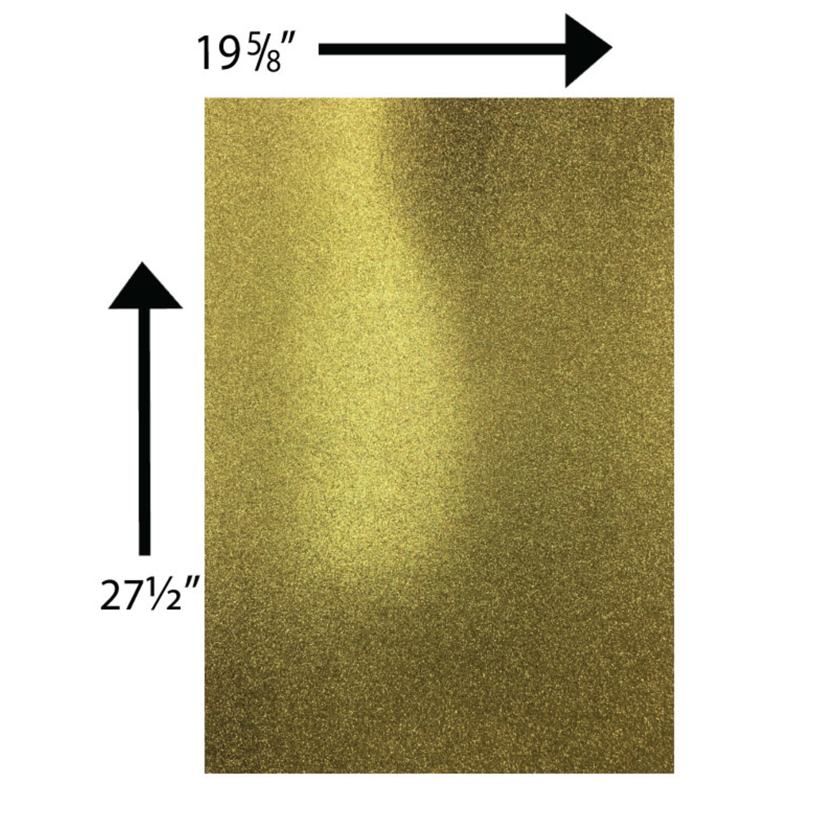 Glitter Card Stock 360 GSM 19 5/8 x 27 1/2 Inches Dark Gold