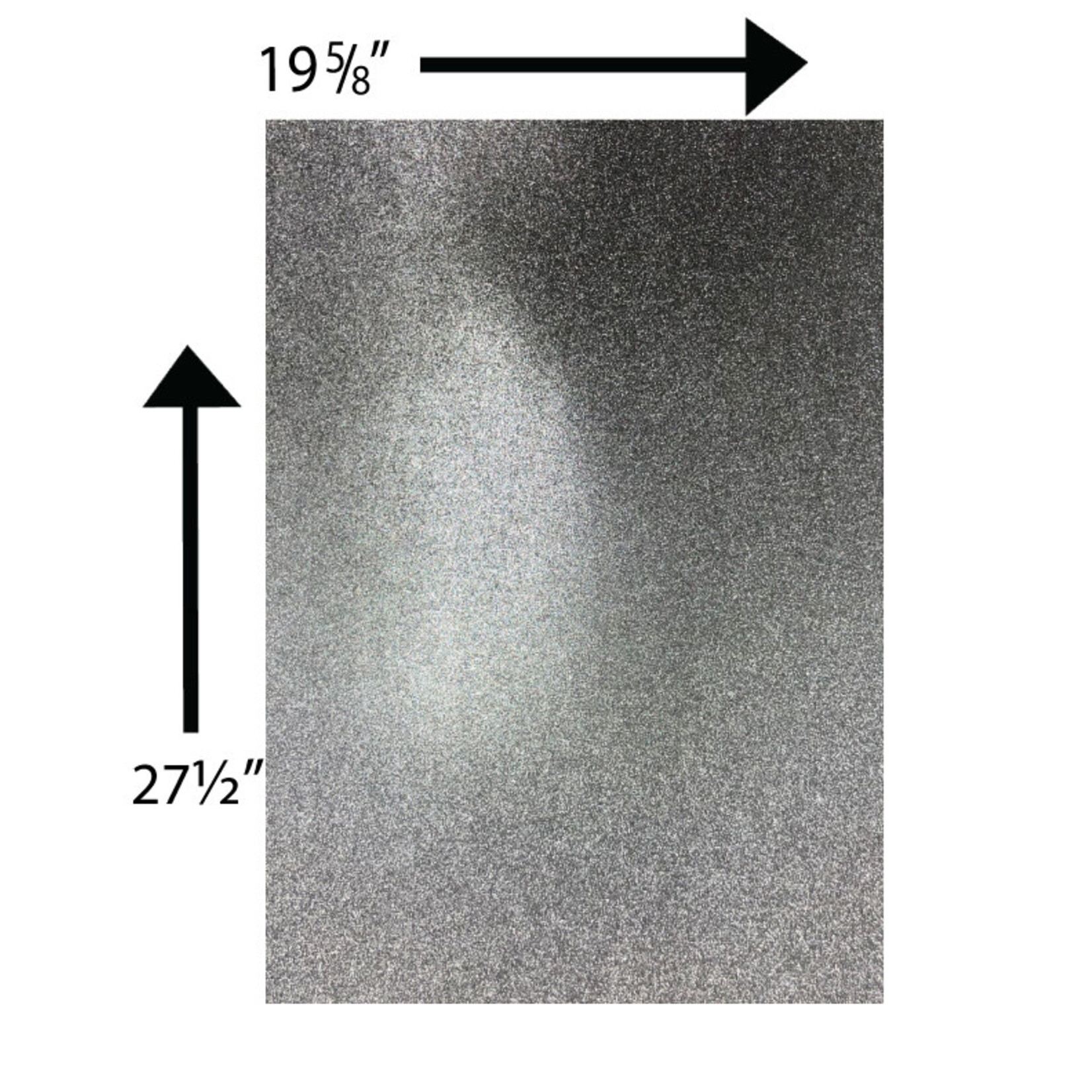 Glitter Card Stock 360 GSM 19 5/8 x 27 1/2 Inches Silver